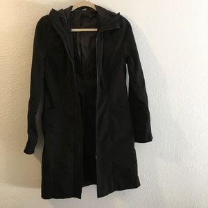 Divided Black Trench Coat